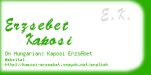 erzsebet kaposi business card
