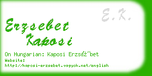 erzsebet kaposi business card